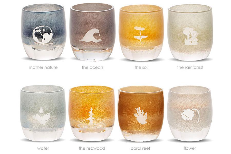 glassybaby's "Nature Is Speaking" series of votives glassybaby's "Nature Is Speaking" series of votives