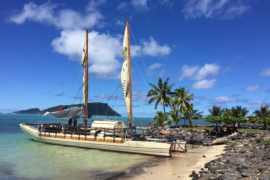 ci_13980829 The Vaka, a traditional double-hulled voyaging canoe
