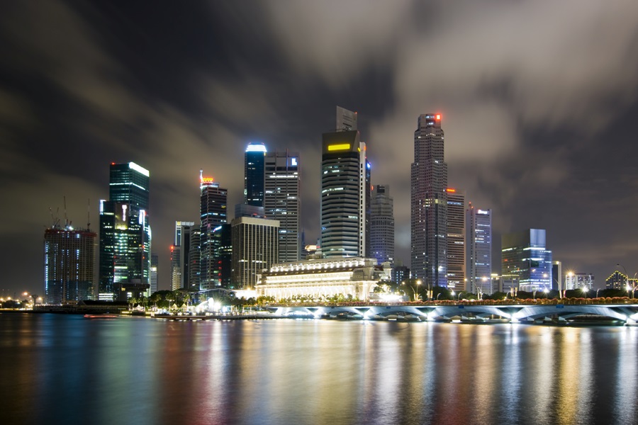 ci_42761076 Singapore skyline at night