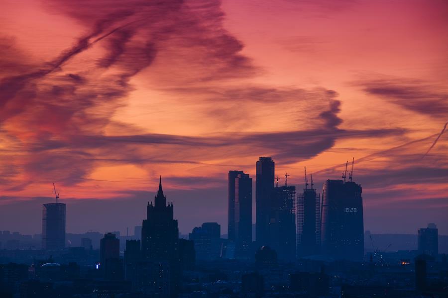 ci_61817447 Moscow skyline at sunset