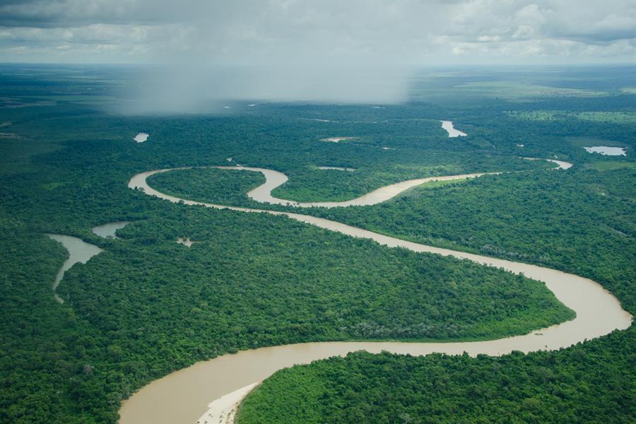 Aerial view of Xingu National Park Aerial view of Xingu National Park