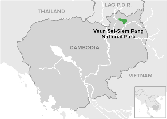 veunsaiforest Map of the Veun Sai forest in northeast Cambodia